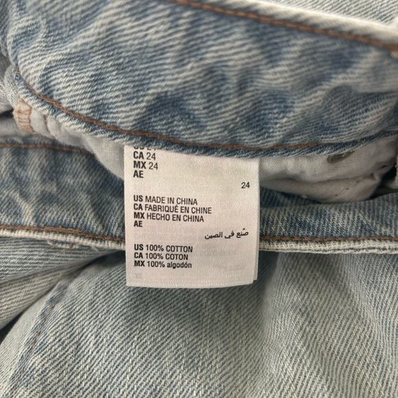 And Now This Distressed Relaxed Light Wash Straight Leg Boyfriend Jeans size 24 - Picture 7 of 8